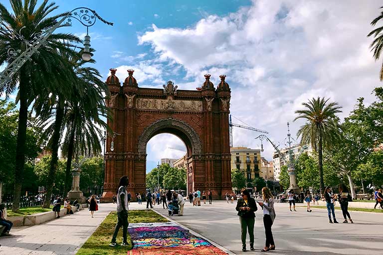 An archway over a street
