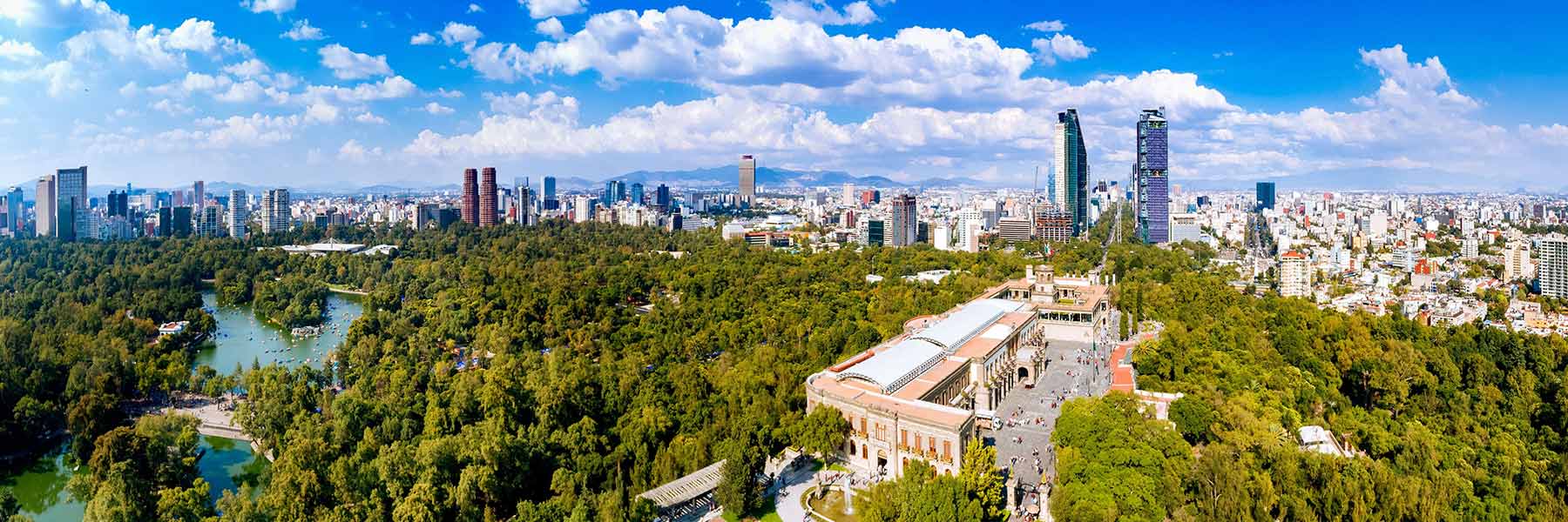 A panoramic view of Mexico City